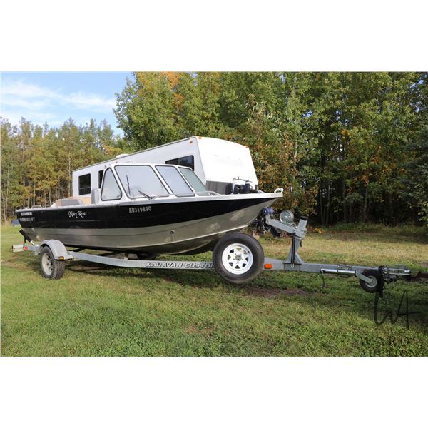 Harbercraft Jetcraft 2006 aluminum 1875 XL River Jet boat  Serial no. QBSY6736F607, with 240 EFI V-6
