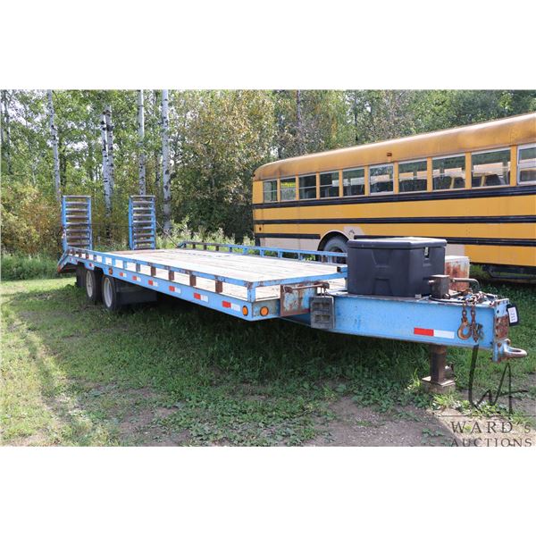 Heavy duty trailer marked 4260 kg. trailer weight and 16509 kg. trailer capacity. Fitted with dual t