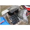 Image 1 : Snowmobile track, skis, windshields etc. possibly for lot 200