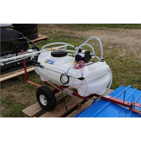 15 gallon, 12 volt tow able sprayer and two sleds