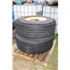 Image 1 : Pair of 22.5" rims, note: tires worn