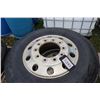 Image 2 : Pair of Alcoa alloy 22.5" rims, note: tires worn