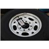 Image 2 : Two 22.5" rims, one Michelin 10R 22.5 XZE tire and GM marked alloy 8 bolt rim fitted with Michelin L