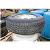 Image 5 : Two 22.5" rims, one Michelin 10R 22.5 XZE tire and GM marked alloy 8 bolt rim fitted with Michelin L
