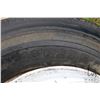 Image 8 : Two 22.5" rims, one Michelin 10R 22.5 XZE tire and GM marked alloy 8 bolt rim fitted with Michelin L
