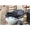 Image 4 : Selection of tires with wheels for small carts plus a pair of ATV style tires etc.