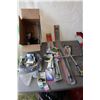 Image 1 : Selection of automotive items including antennas, trim clips, wire loom, battery cables etc.