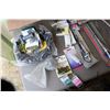 Image 3 : Selection of automotive items including antennas, trim clips, wire loom, battery cables etc.