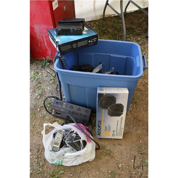Selection of vehicle audio including speakers, microphones, Motorola two way radio etc.