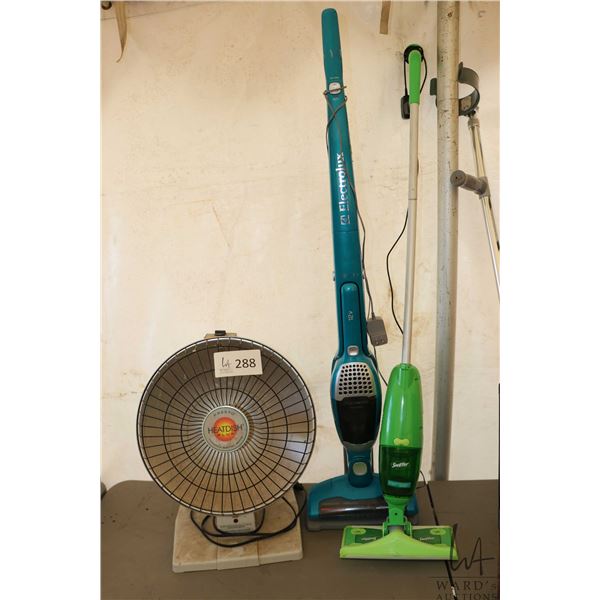 Vacuum cleaner, wet swiffer and electric heater
