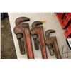 Image 2 : Three graduated sized Ridgid pipe wrenches