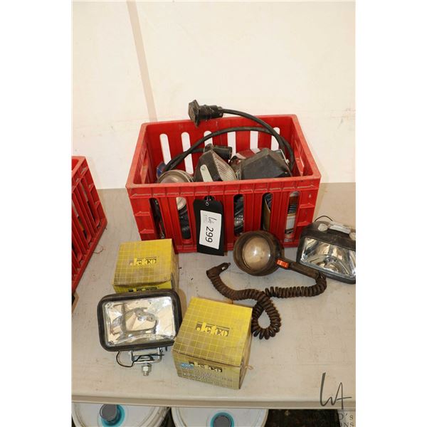 Selection of truck lighting, trailer plug etc.
