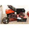 Image 1 : Two battery chargers, two battery boxes and miscellaneous electrical items