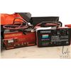Image 2 : Two battery chargers, two battery boxes and miscellaneous electrical items