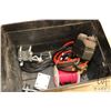 Image 3 : Two battery chargers, two battery boxes and miscellaneous electrical items