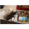 Image 1 : Selection of boating and fishing items including two tackle boxes, one with fishing items, boat ladd