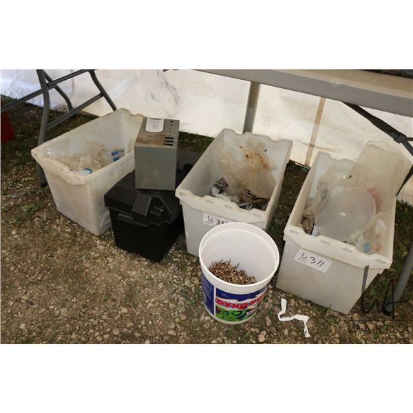 Large selection of assorted hardware including bolts, screws etc.