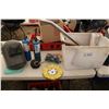 Image 1 : Welding helmet, welding goggles, propane torches, wrenches etc.