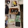 Image 1 : Sand paper, paint roller, hose tees, speed square etc.