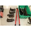 Image 1 : Four strap ratchets, trailer hitch components, kingpin hook, tire chains, pliers etc.