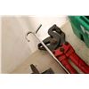 Image 3 : Four strap ratchets, trailer hitch components, kingpin hook, tire chains, pliers etc.