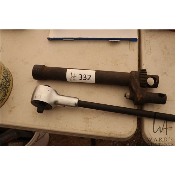 Two mechanical advantage wrenches, one vintage, one modern