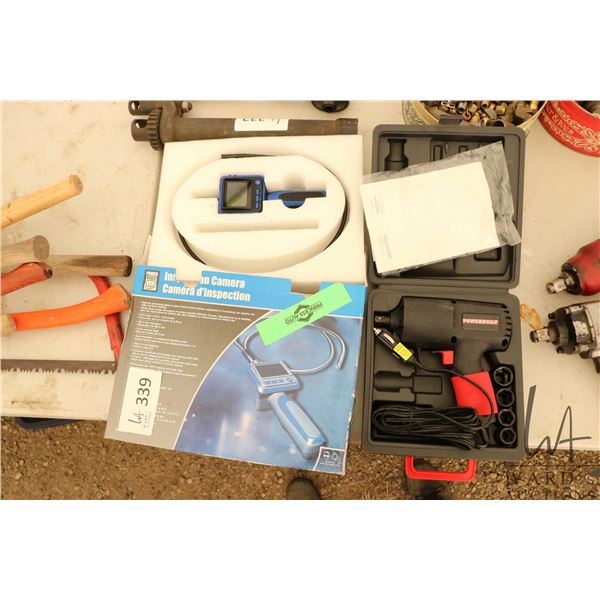 12 volt Powerbuild impact wrench and a Powerfist inspection camera