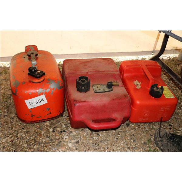 Three gas cans for boats
