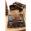 Image 1 : Assorted tools including fencing pliers, socket set, hammers, multi driver etc.