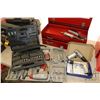 Image 1 : Selection of tools including pneumatic impacts, drill and hammer plus molded plastic case with drill