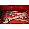 Image 10 : Tool box and contents including abrasive discs, taps, Allen wrenches, files, die grinders, pullers, 