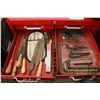 Image 3 : Tool box and contents including abrasive discs, taps, Allen wrenches, files, die grinders, pullers, 