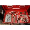 Image 5 : Tool box and contents including abrasive discs, taps, Allen wrenches, files, die grinders, pullers, 