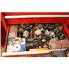 Image 12 : Tool box and contents including sockets, pliers, electrical tester, punches, torques drivers, wrench