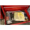 Image 13 : Too box and contents including pry bars, nut drivers, hydraulic fittings, miniature screw drivers, c