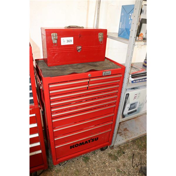 Too box and contents including pry bars, nut drivers, hydraulic fittings, miniature screw drivers, c