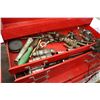 Image 4 : Too box and contents including pry bars, nut drivers, hydraulic fittings, miniature screw drivers, c