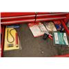 Image 7 : Too box and contents including pry bars, nut drivers, hydraulic fittings, miniature screw drivers, c