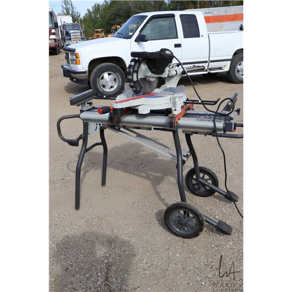 Ridgid folding saw stand and a King Canada mitre saw