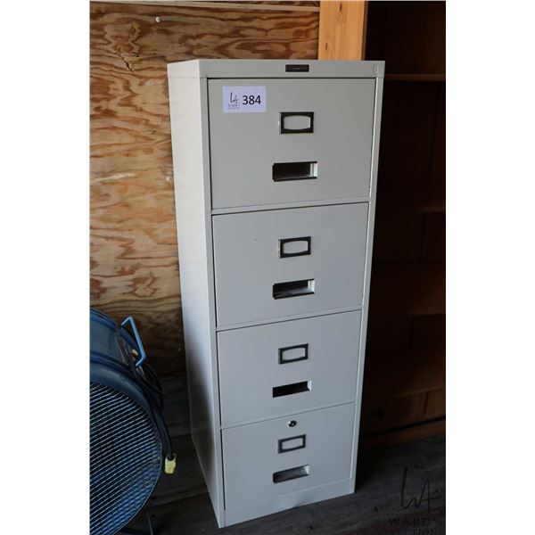 Four drawer metal filing cabinet