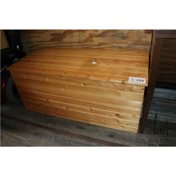 Wood flip lid chest