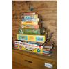 Image 1 : Selection of toys and games including PeeWee hockey, Wayne Gretzky rocket hockey, trains, puzzle etc