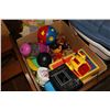 Image 2 : Selection of toys including cars, figures, Fisherprice etc.