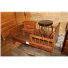 Image 1 : Wooden toddler sized doll bed, step stool etc.