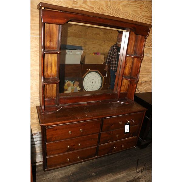 Six drawer chest plus a mismatched hutch top