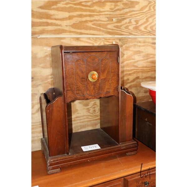 Art Deco side table with book storage
