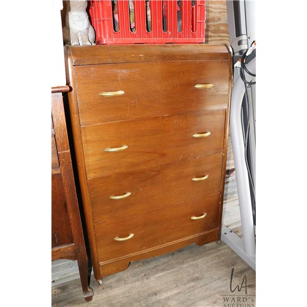 Four drawer waterfall highboy