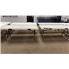 Image 4 : GROUP OF 11, 6' COMMERCIAL FOLD IN HALF UTILITY TABLES