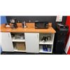 Image 1 : GROUP OF ASSORTED KITCHEN ITEMS- KETTLE, COFFEE MAKER, MICROWAVE, CULLIGAN WATER DISPENSER, UTENSIL