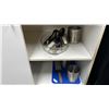 Image 4 : GROUP OF ASSORTED KITCHEN ITEMS- KETTLE, COFFEE MAKER, MICROWAVE, CULLIGAN WATER DISPENSER, UTENSIL